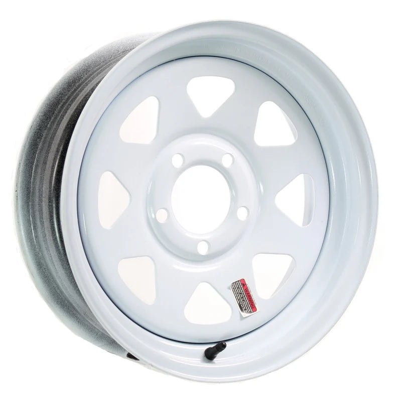 15" X 6" 5 ON 4.5" WHITE SPOKE WHEEL (AWC-W156545WS)