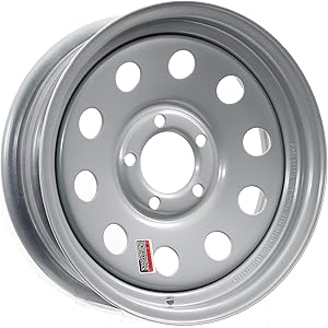 Wheel Only, 15"x5", 5 on 4.5" Bolt Pattern, Steel Silver Modular, 3.19" Center Bore (WH155-545SM)