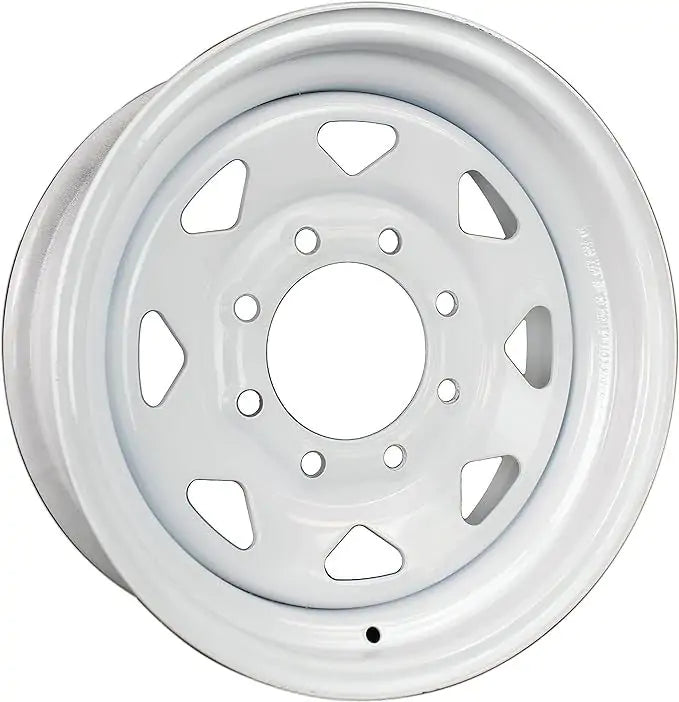 16" X 6" 8 ON 6.5" WHITE SPOKE WHEEL (awc-16-ws)