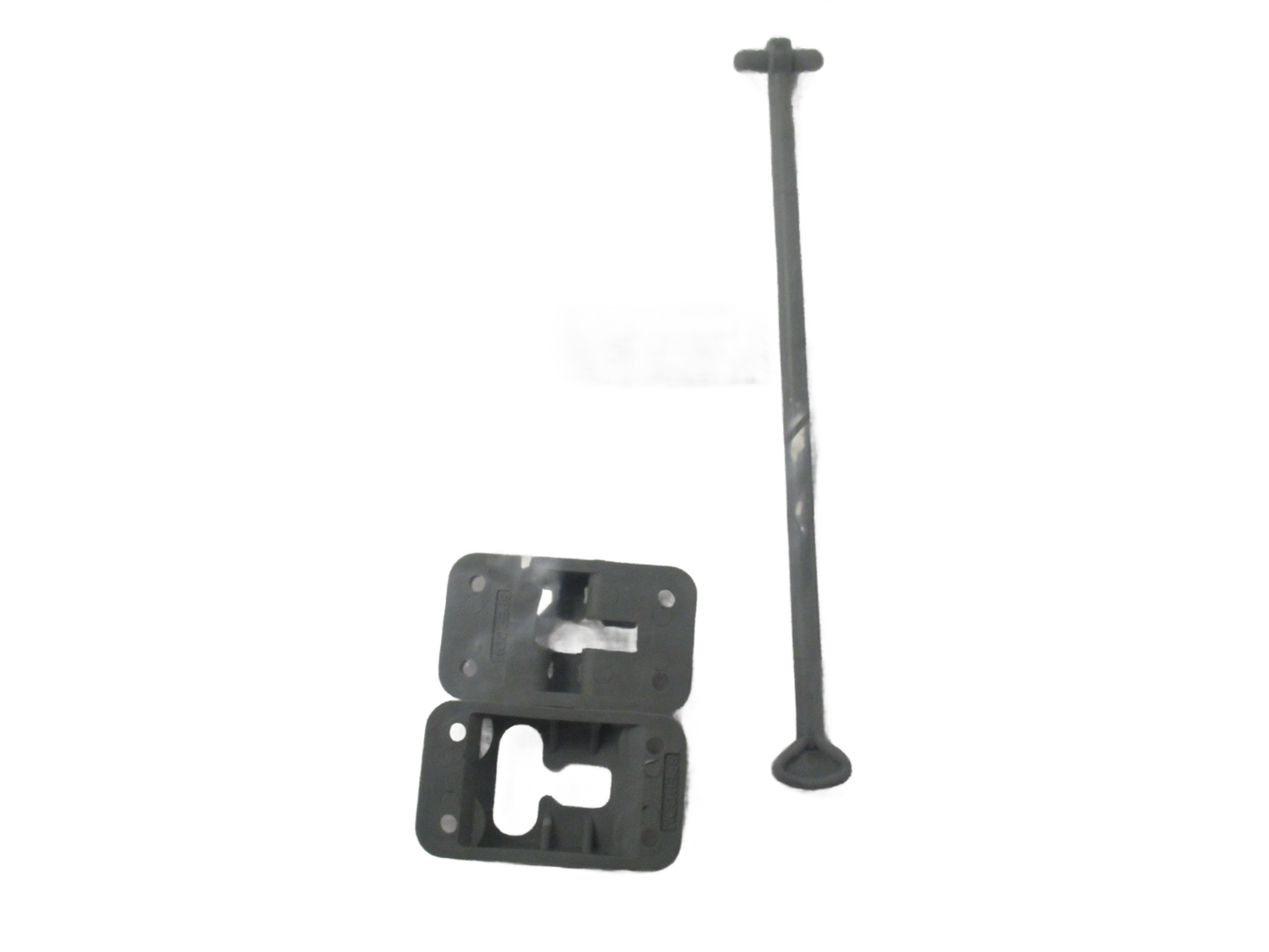 DOOR HOLDER 10" PLASTIC T-ARM W/ KEEPER GREY (7500190)