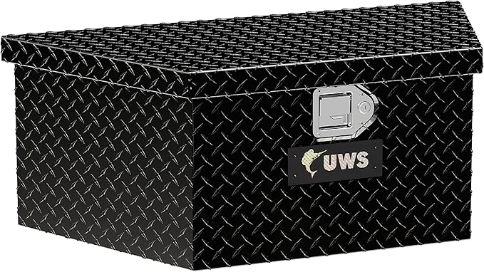 UWS 34" HIGH TRAILER TONGUE ALUMINUM TOOLBOX BLACK (TBV-34-BLK)