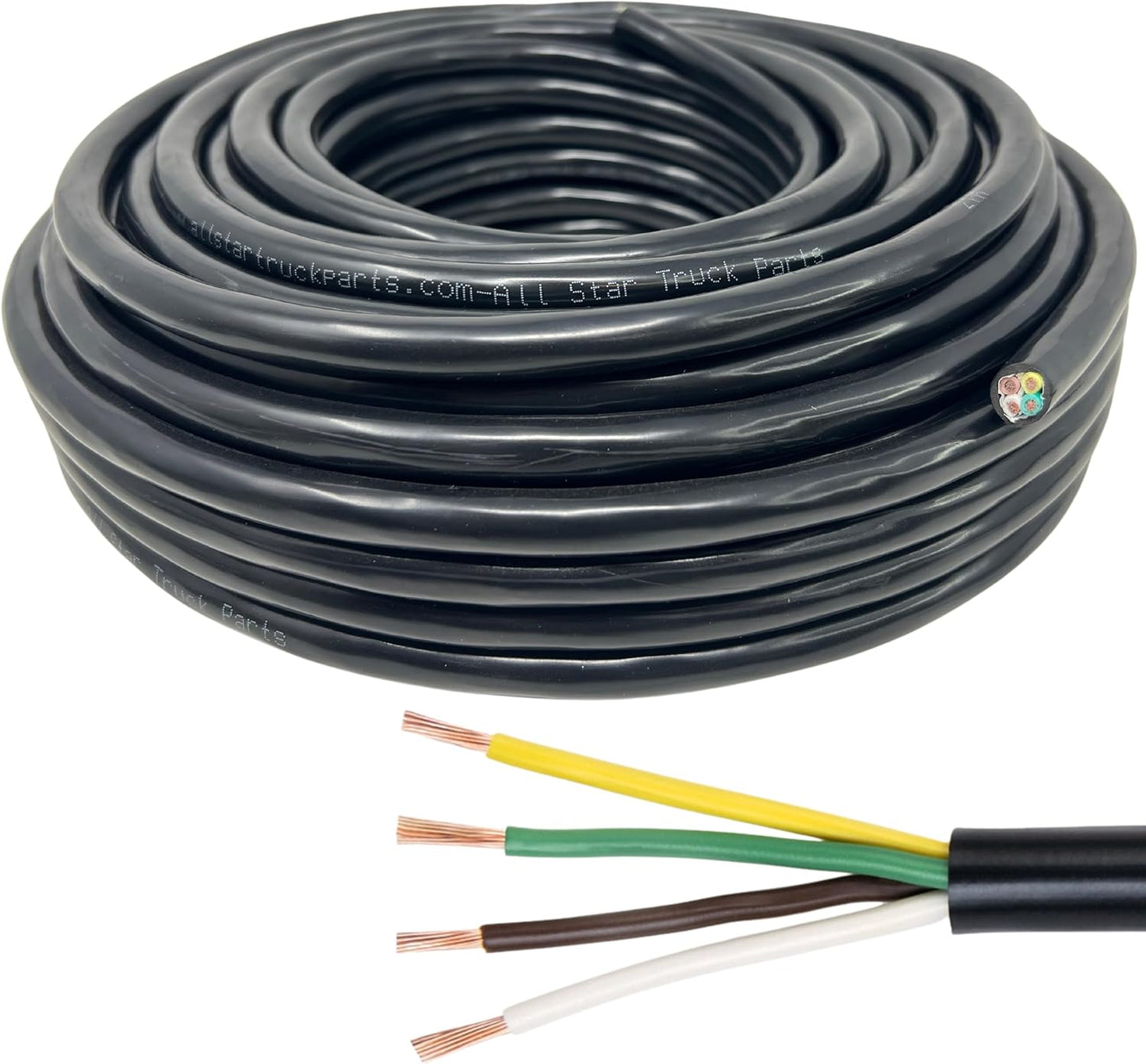 14/4 INSULATED WIRE GREEN/YELLOW/BROWN/WHITE (14/4WIRE)