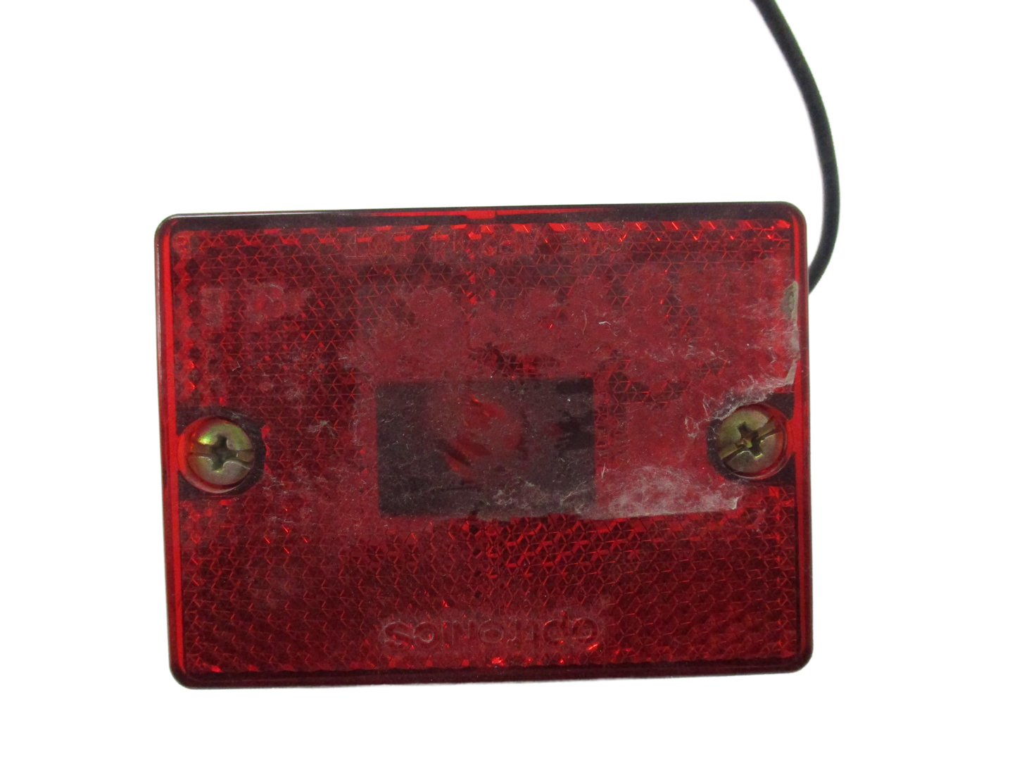 Square Trailer Clearance, Side Marker Light with Reflector - Red (LIT-MC-36RB)