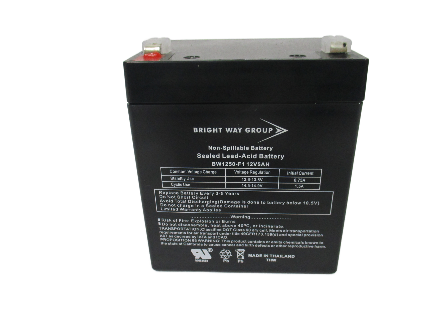 12 VOLT 5AMP BREAKAWAY BATTERY (RES-1023)