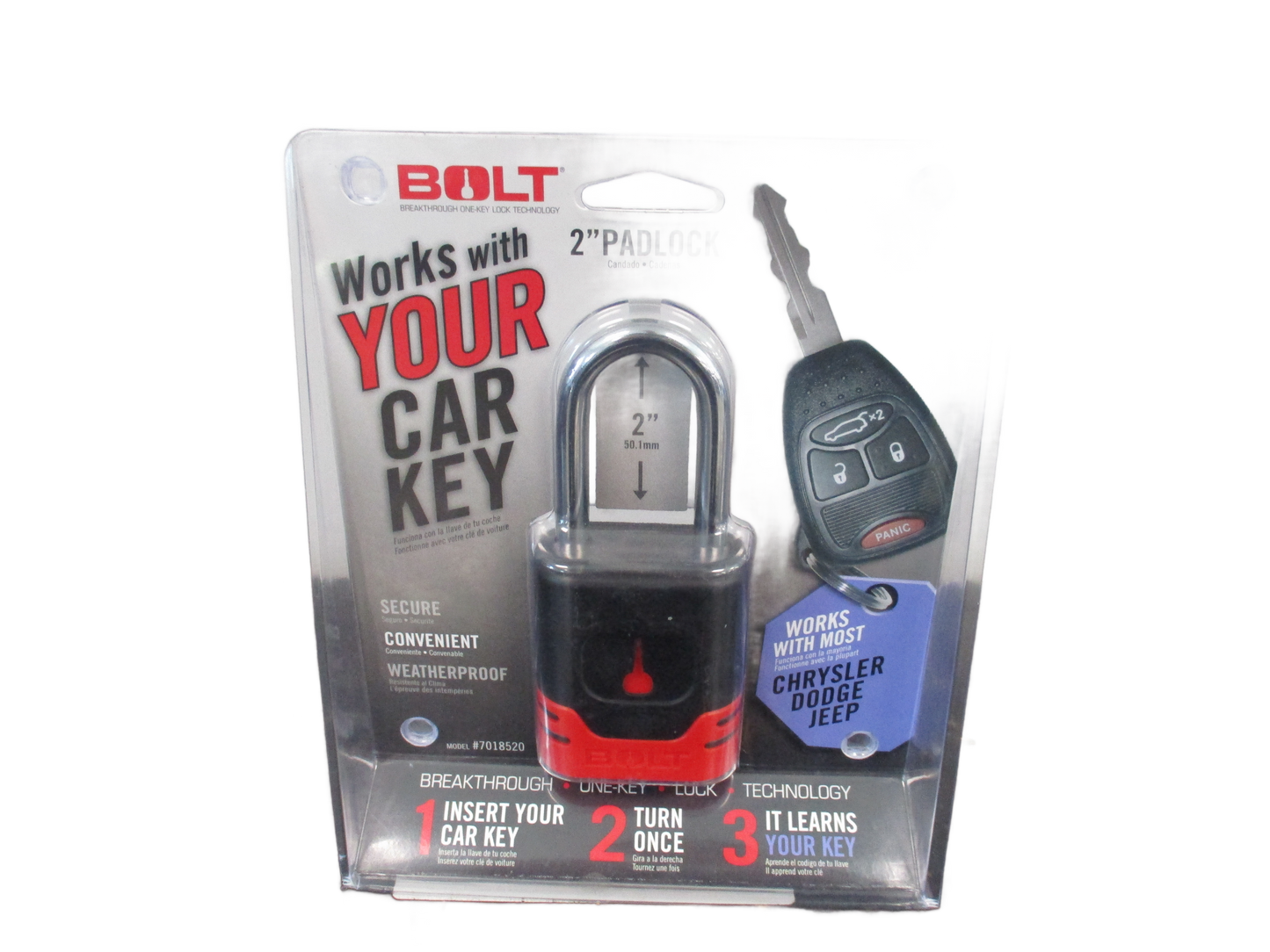 PADLOCK USING DODGE, JEEP AND CHRYSLER KEYS (7018520)