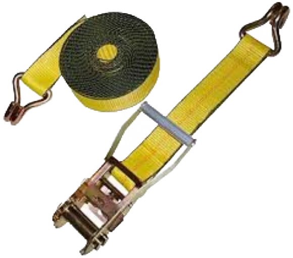 2" X 27' POLYESTER RATCHET CARGO TIE DOWN STRAP W/ RATCHET AND WIRE HOOK (1200-02700-KW)