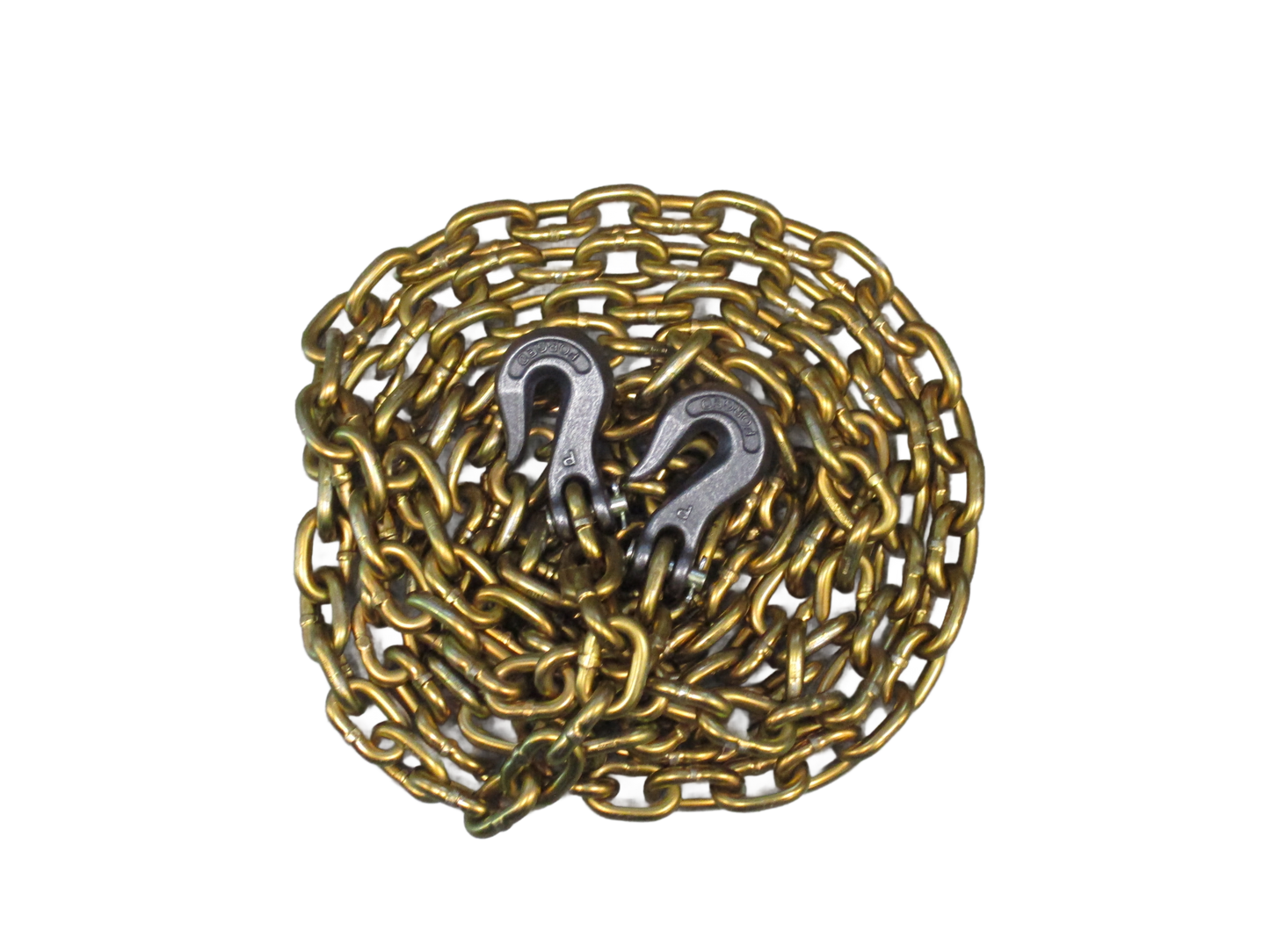 3/8" X 20' GRADE 70 BINDER CHAIN W/CLEVIS GRAB HOOK EACH END (900-03450)