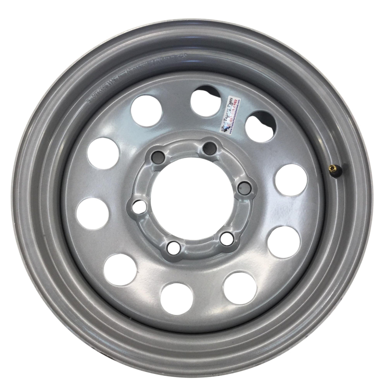 15" X 6"  6 HOLE WHEEL SILVER MOD (boxed-15x6x6x5.5)