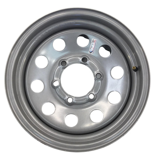 15" X 6"  6 HOLE WHEEL SILVER MOD (boxed-15x6x6x5.5)