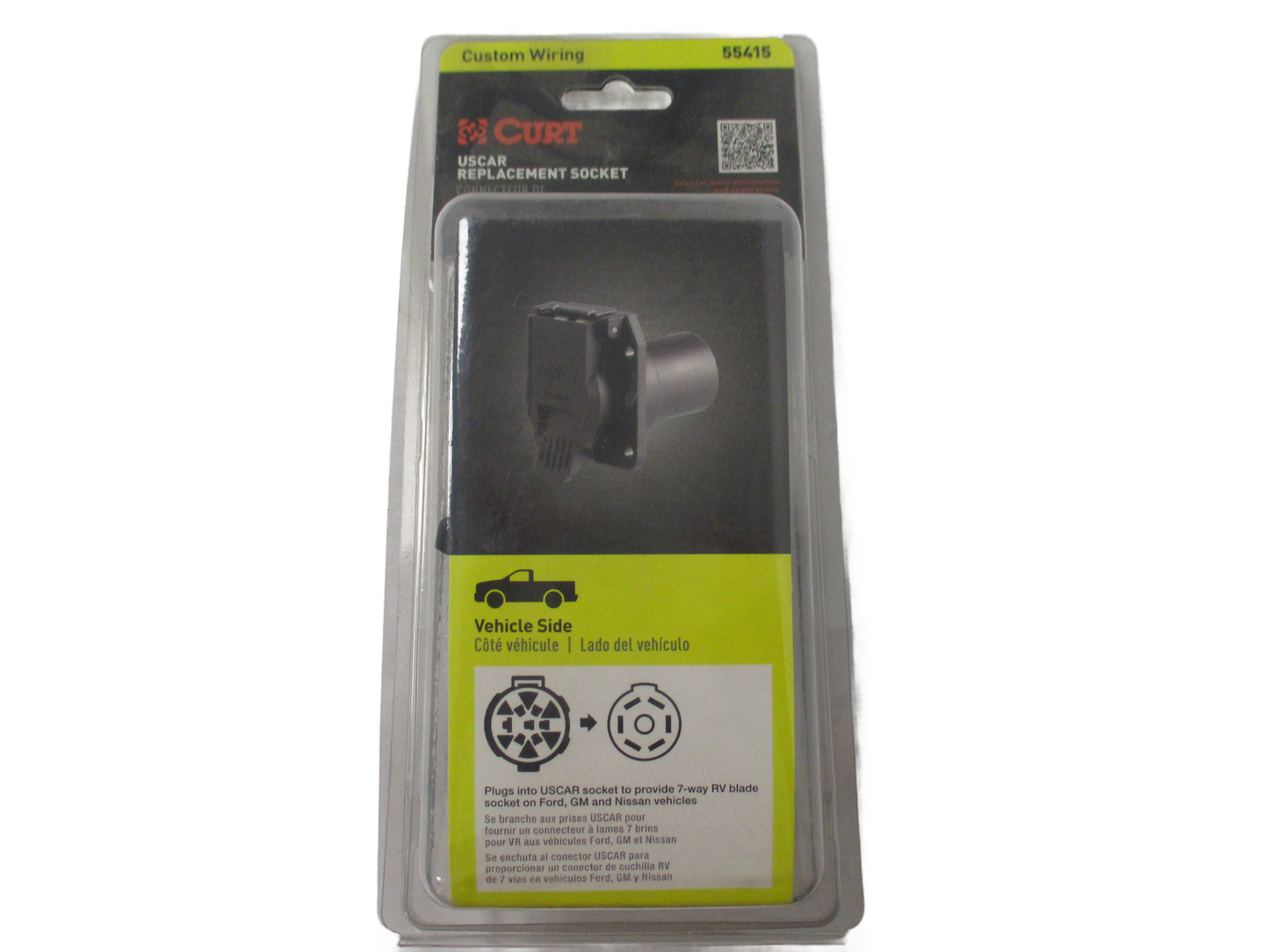 REPLACEMENT OE 7-WAY RV BLADE SOCKET (PLUGS INTO USCAR) (55415)