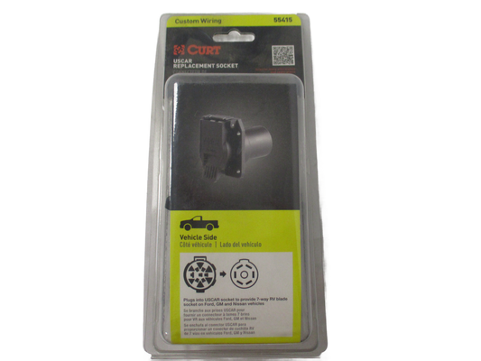 REPLACEMENT OE 7-WAY RV BLADE SOCKET (PLUGS INTO USCAR) (55415)