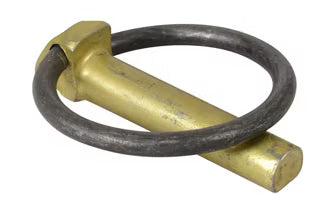 Trailer And Equipment Linch Pin With Corrosion-Resistant Yellow Zinc Plating. 7/16" Diameter X 2" Long Pin With Ring. (66015)