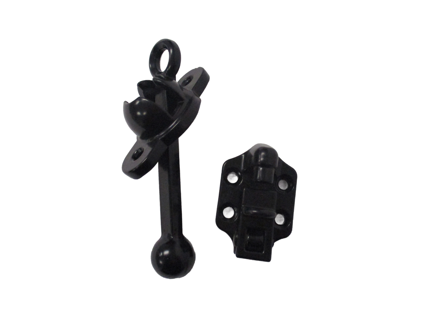 DOOR HOLDER BLACK ALUMINUM 6" (70070071)