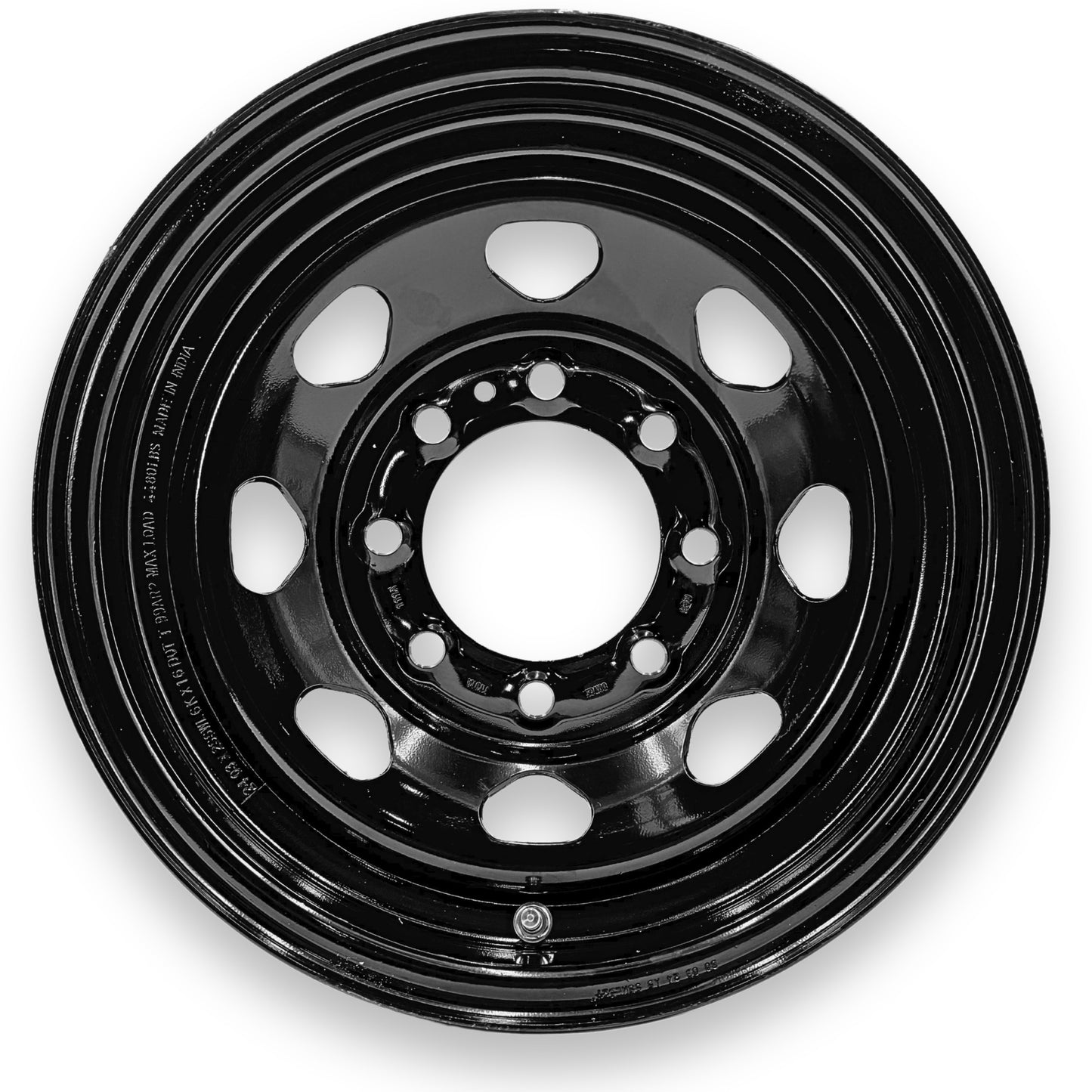16" X 6" 8 ON 6.5 BLACK MOD STEEL WHEEL (229B-6580)