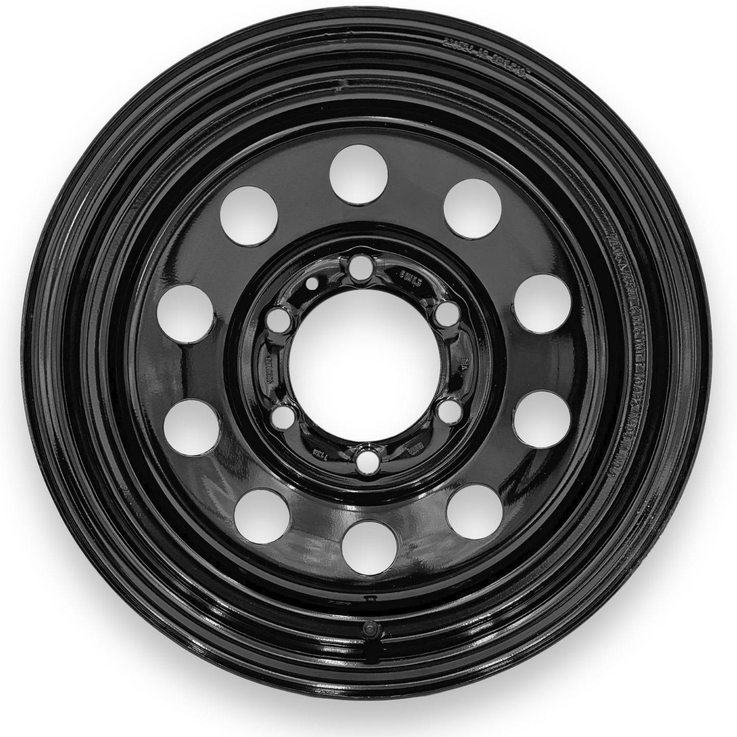 15" X 6" 6 ON 5.5 BLACK MOD STEEL WHEEL (229B-5660)