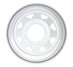 16" X 6" 8 ON 6.5" WHITE SPOKE WHEEL (W166865WS)