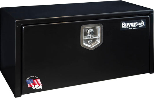 BUYERS PRODUCTS BLACK STEEL UNDERBODY TRUCK BOX WITH T-HANDLE LATCH, 15" X 13" X 30" (1703324)
