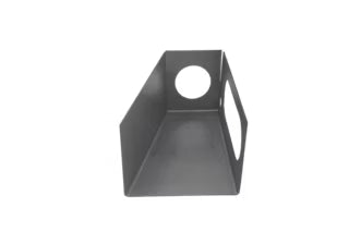 LEFT SIDE Light Box Guard - Steel Construction with precut mounting holes and precut view section for 6" Oval Stop Tail & Turn Light - and 2" Round Side Marker Light - and 3/4" Marker Light (CMC-010)