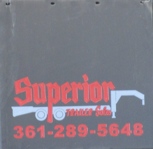 SUPERIOR MUD FLAP 24" X 24" X 3/8" POLYRUBBER HOT STAMP (STS-MUDFLAP24)