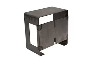 Trailer Single Acting Light Box Guard - Steel Construction with precut mounting holes and precut view section for 4" Square Stop Tail & Turn Light - Left Side (LP-1L)