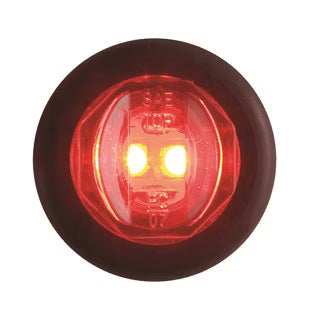 Optronics® LED Clearance Marker Light Kit, 0.75" Red Round, 2 Bulb with plug and Bracket (MCL-11RKB)