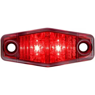 Optronics® LED Clearance Marker Light, Mini, 2.5" Red Irregular Hexagon, 2 Diode, P2/P3 Rated (MCL-13RB)