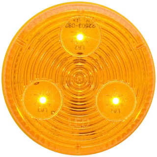 LED Amber Marker/Clearance 2 Round, Grommet Mount, 3 Diodes (MCL-55AB)