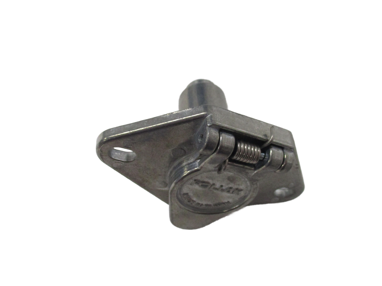 Pollak Heavy-Duty, 4-Pole, Round Pin Trailer Wiring Socket - Metal - Vehicle End (POL 11404)