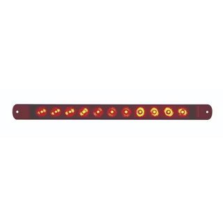 LED Red Stop/Turn/Tail Streamline, Surface Mount Optronics LED GloLight Red 11 Diodes, Surface Mount, Waterproof, Low Profile, Hard Wired (STL-79RB)