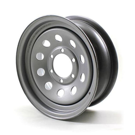 BOXED 16" X 6" 6 ON 5.5" SILVER MOD WHEEL (boxed-16x6x6x5.5)