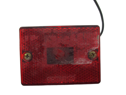 Square Trailer Clearance, Side Marker Light with Reflector - Red (LIT-MC-36RB)