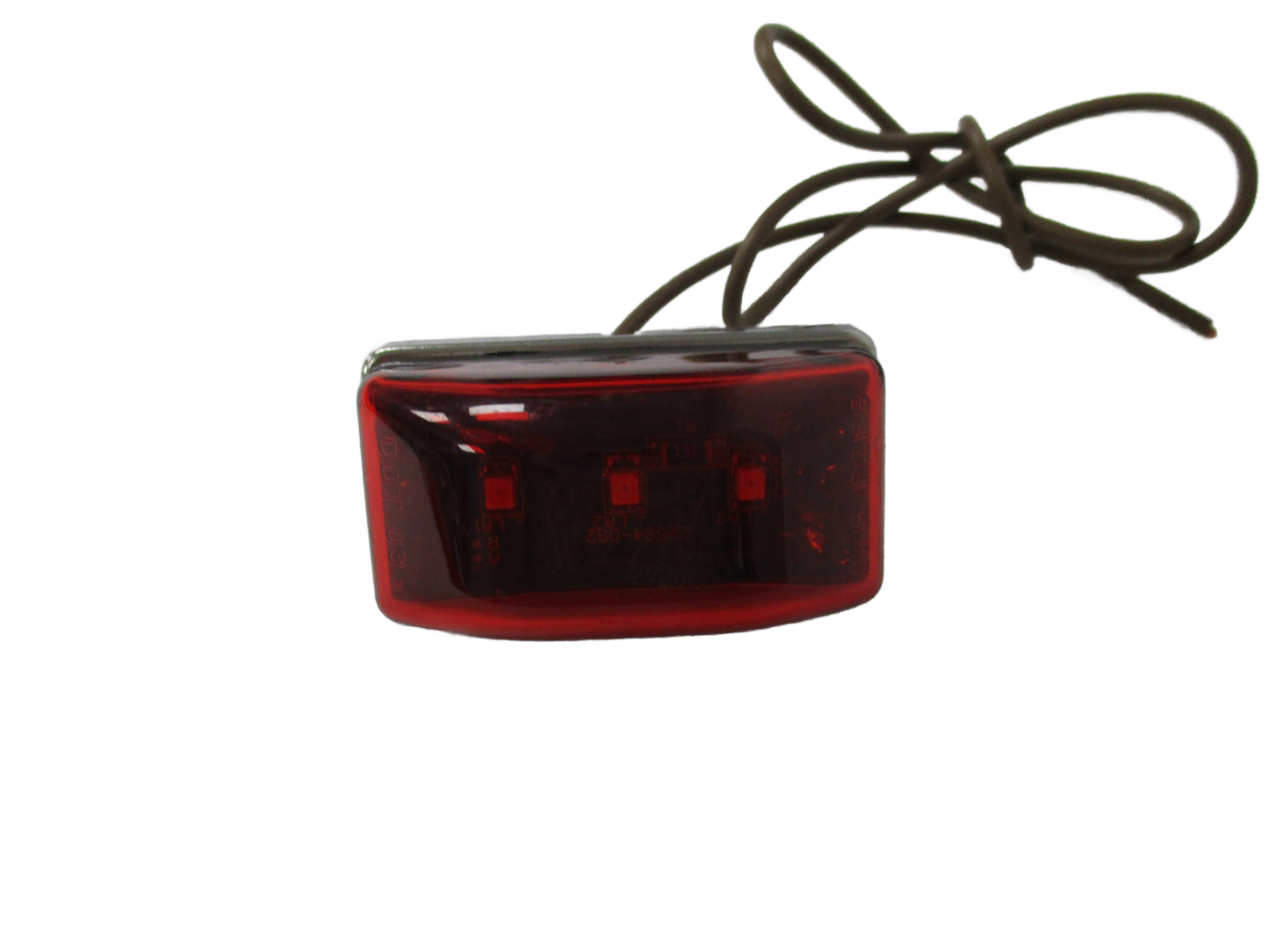 Optronics LED Trailer Clearance or Side Marker Light - Submersible - 3 Diodes - Rectangle - Red Lens (OPT-MCL-95RB)