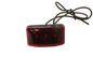 Optronics LED Trailer Clearance or Side Marker Light - Submersible - 3 Diodes - Rectangle - Red Lens (OPT-MCL-95RB)