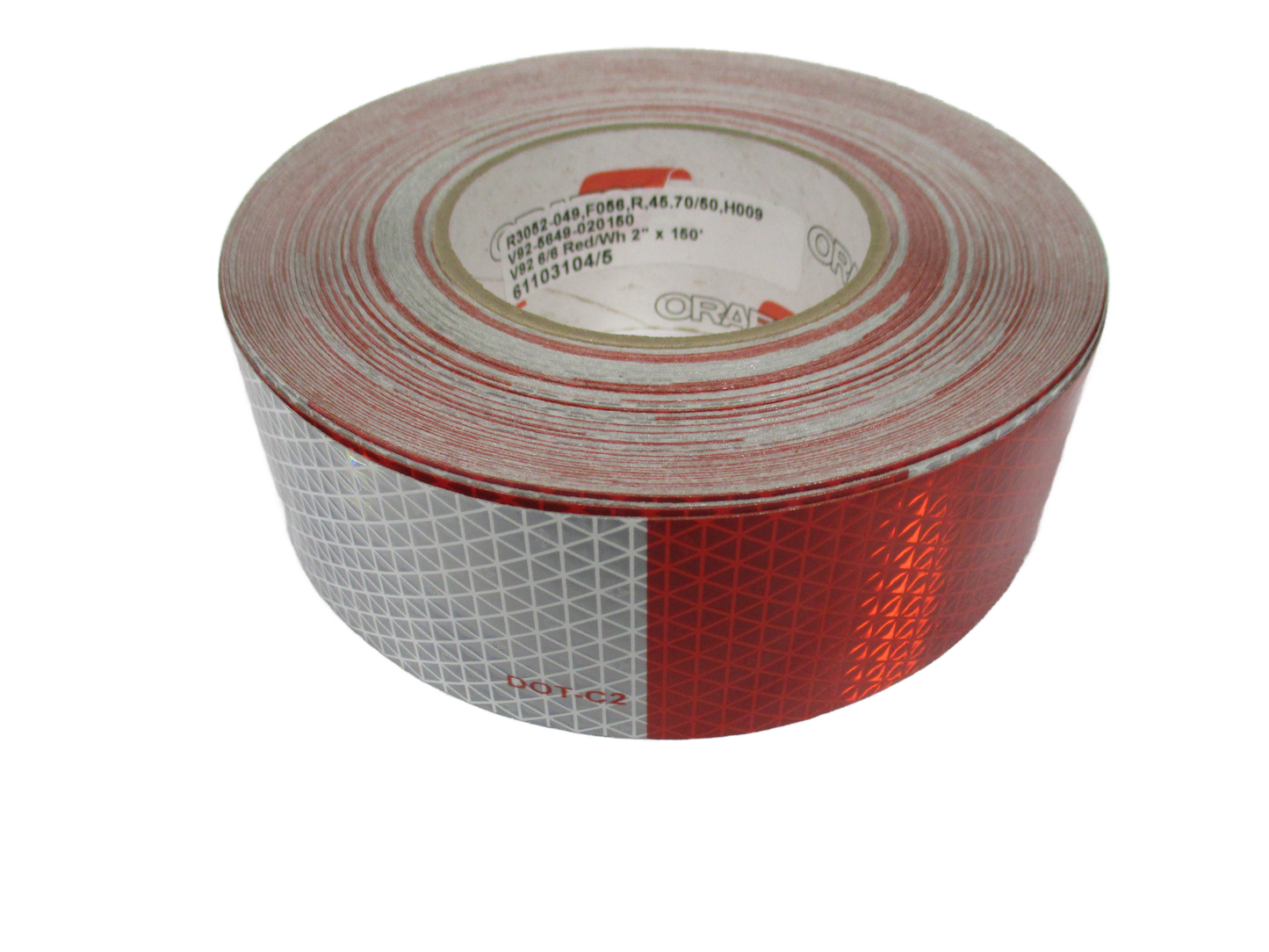 6" RED/ 6" WHITE TAPE DOT CONSPICUITY TAPE (PER FOOT) (OPT-RTR15066B)