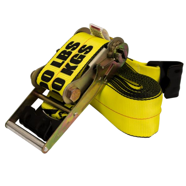 4" X 30' RATCHET STRAP WITH FLATHOOK EACH END (1200-04013)