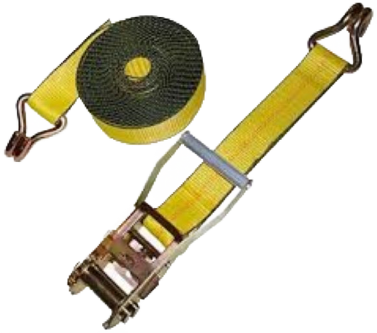 2" X 27' POLYESTER RATCHET CARGO TIE DOWN STRAP W/ RATCHET AND WIRE HOOK (1200-02700-KW)