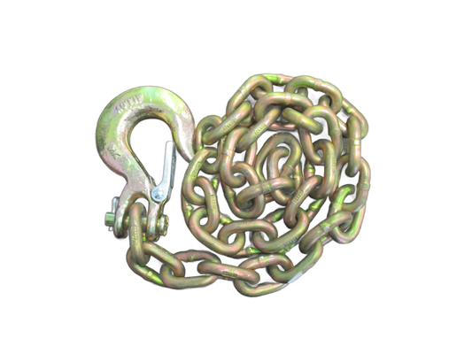 5/16" X 3' SAFETY CHAIN WITH SLIP HOOK ONE END GRADE 70 (5/16SAFETY CHAIN)