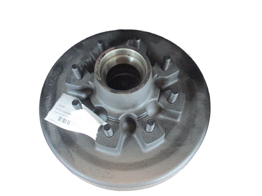 ROCKWELL AMERICAN Hub-Drum with Studs and Races Only, #42 Spindle, Grease, 5.2K, 7K Capacity Per Pair, 8 on 6.5" Bolt Pattern, 1/2" Studs (HD42865)