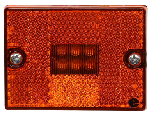Optronics LED Clearance or Side Marker Light w/ Reflex Reflector - 6 Diodes - Square - Amber Lens (OPT-MCL-36AB)
