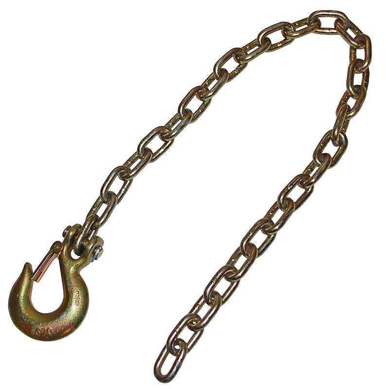 3/8" X 3' SAFETY CHAIN GRADE 70 WITH SLIP HOOK (3/8SAFETYCHAIN)