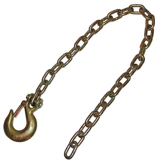3/8" X 3' SAFETY CHAIN GRADE 70 WITH SLIP HOOK (3/8SAFETYCHAIN)